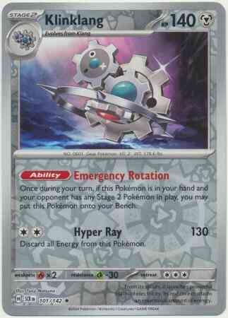 Klinklang - 101/142 - Rare [sv07-101] [Reverse Holo]