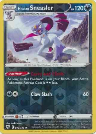 Hisuian Sneasler - 093/189 - Rare Holo [swsh10-093] [Reverse Holo]