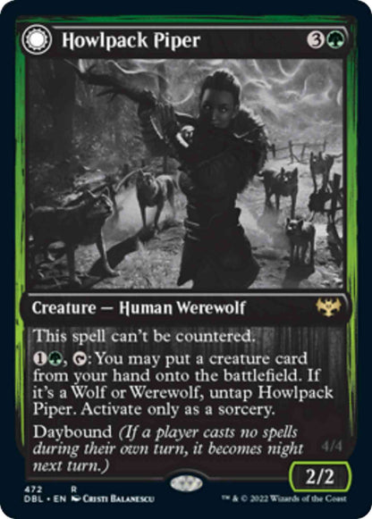 Howlpack Piper // Wildsong Howler [472] [Innistrad: Double Feature] [Non-Foil]