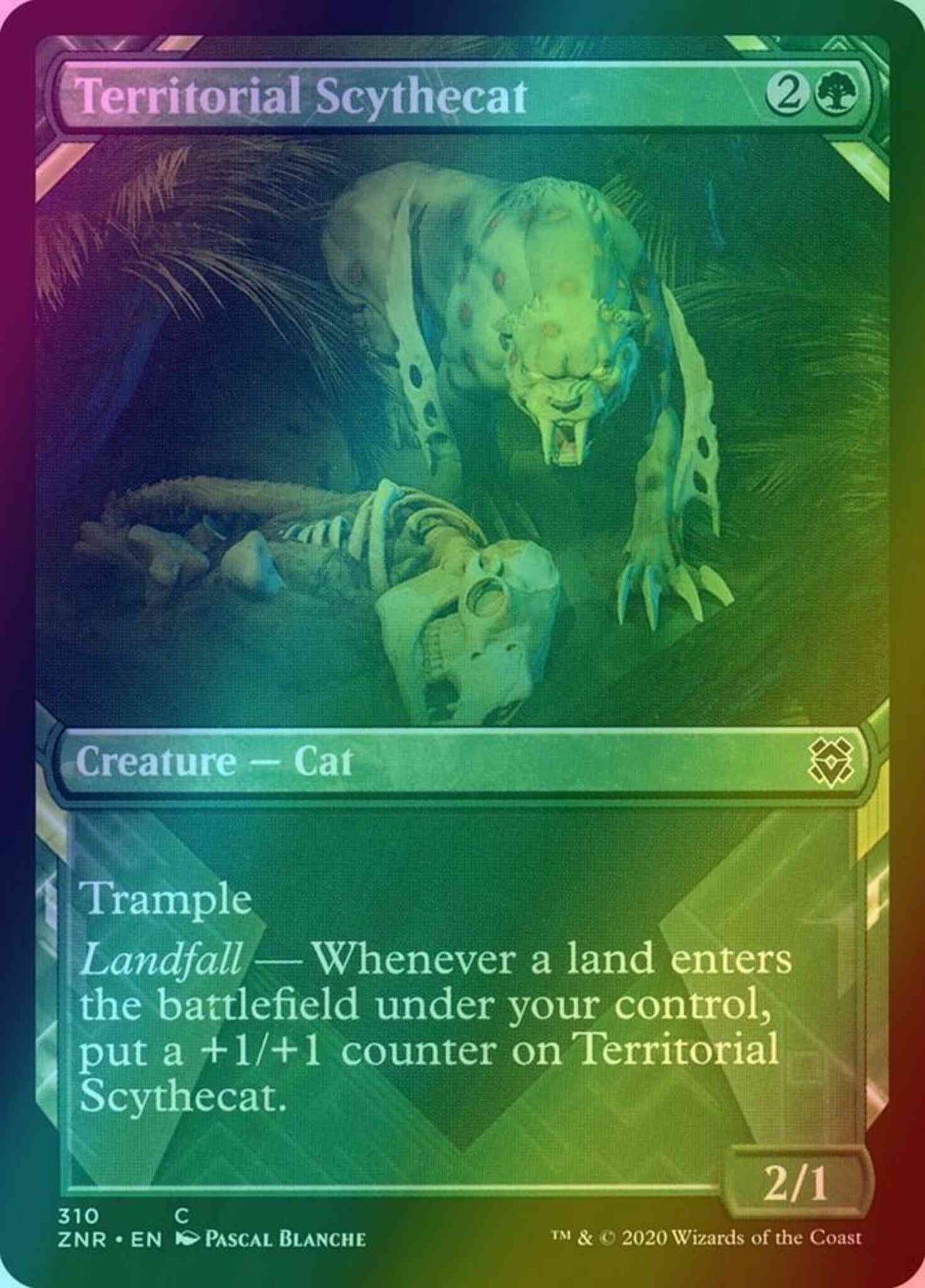 Territorial Scythecat [310] [Showcase] [Zendikar Rising] [Foil]