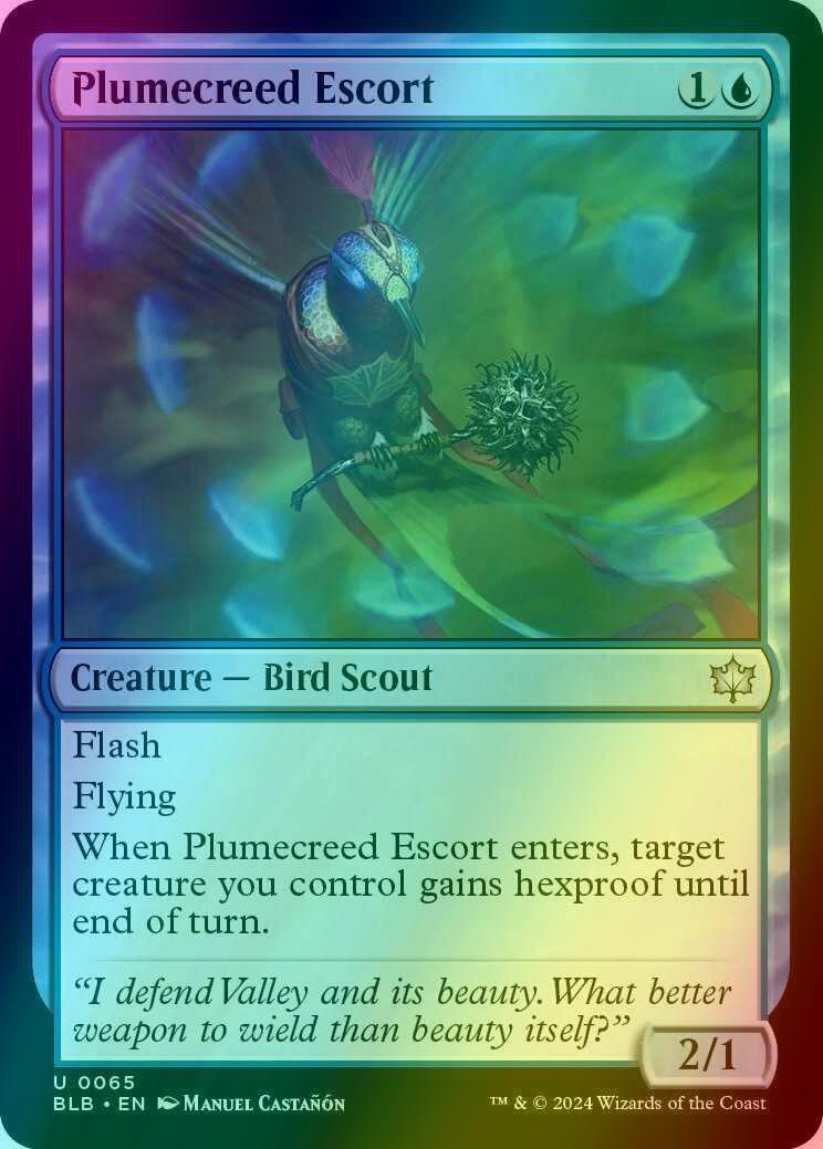 Plumecreed Escort [65] [Bloomburrow] [Foil]