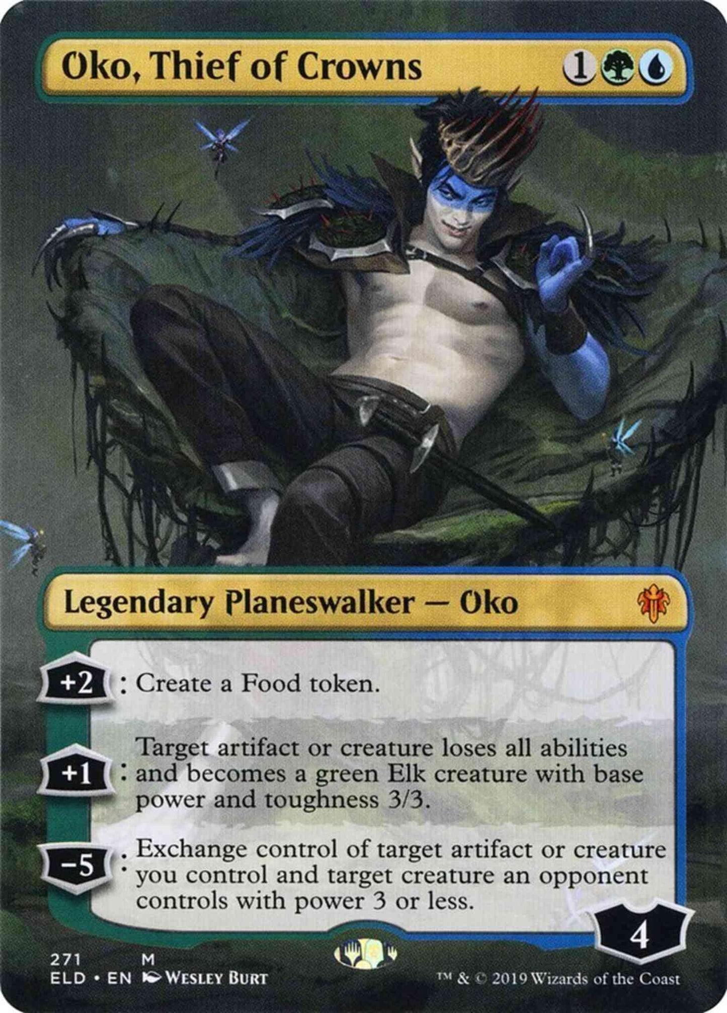 Oko, Thief of Crowns [271] [Borderless] [Throne of Eldraine] [Non-Foil]