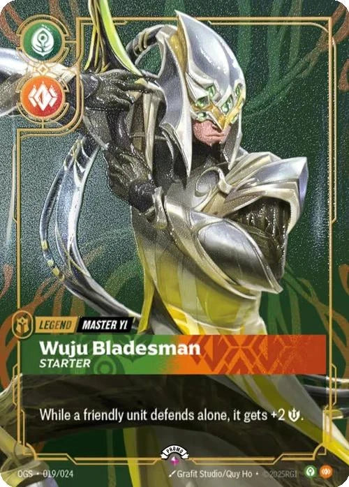 Wuju Bladesman (Master Yi) (Metal) (Prize Wall) - 019/024 [Riftbound Organized Play Promotional Cards] [Non-Foil]