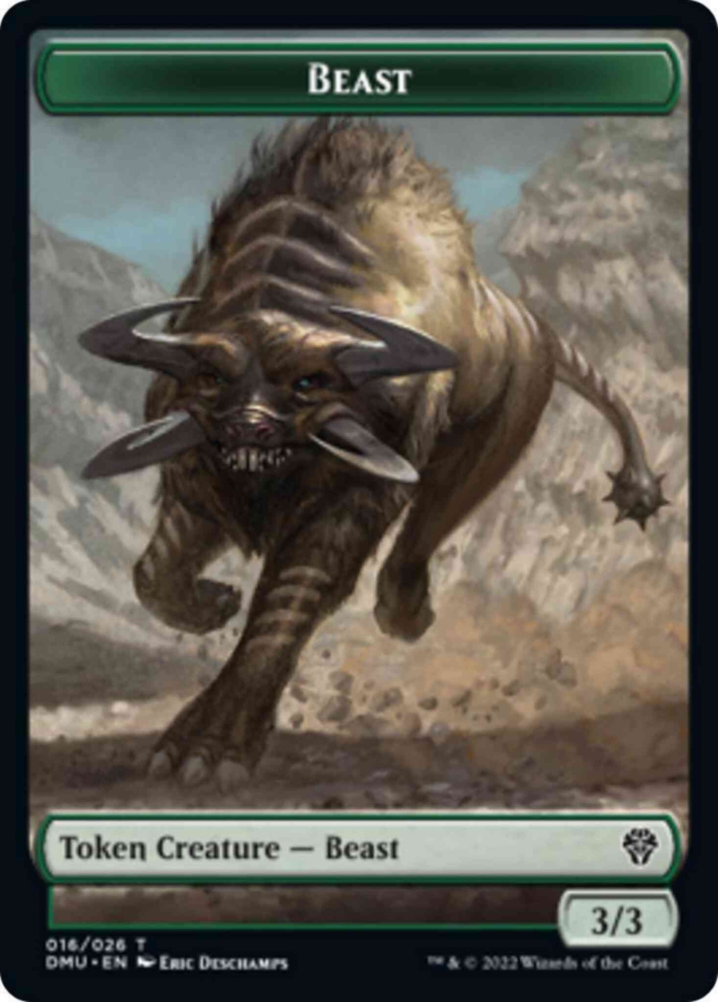 Beast Token (16) // Kavu Token (12) [DMU/DMC Set Symbol] [Dominaria United: Commander: Tokens] [Non-Foil]