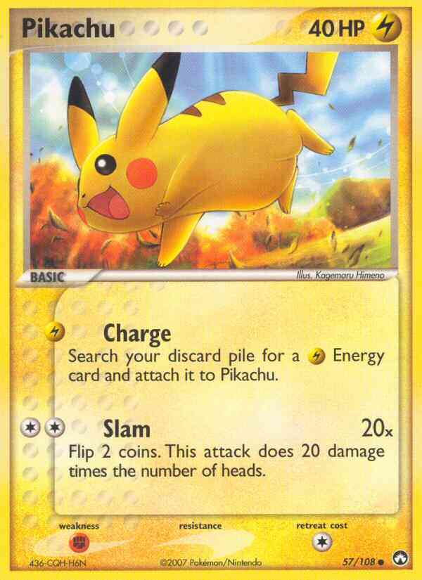 Pikachu - 57/108 - Common [ex16-57] [Reverse Holo]