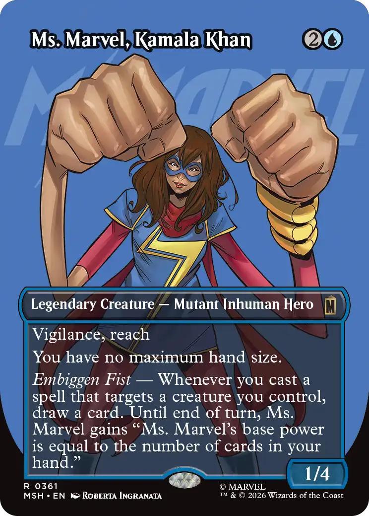 Ms. Marvel, Kamala Khan [361] [Borderless] [Logo] [Marvel Super Heroes] [Non-Foil]