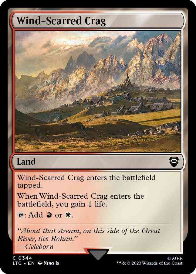 Wind-Scarred Crag [344] [The Lord of the Rings: Tales of Middle-earth: Commander] [Non-Foil]