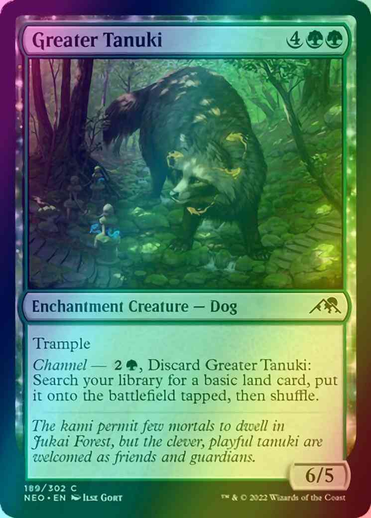 Greater Tanuki [189] [Kamigawa: Neon Dynasty] [Foil]