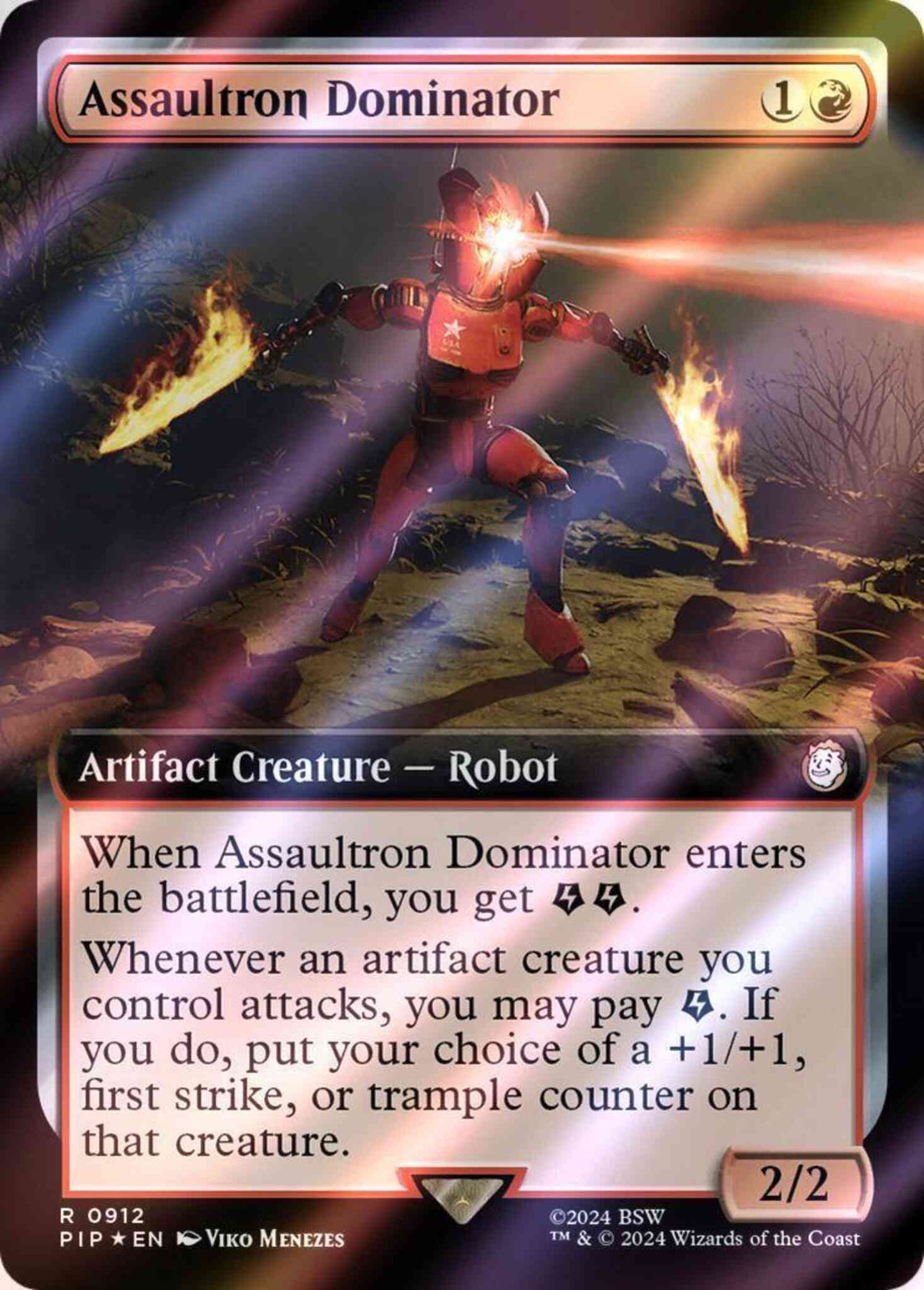 Assaultron Dominator [912] [Extended Art] [Fallout] [Surge Foil]