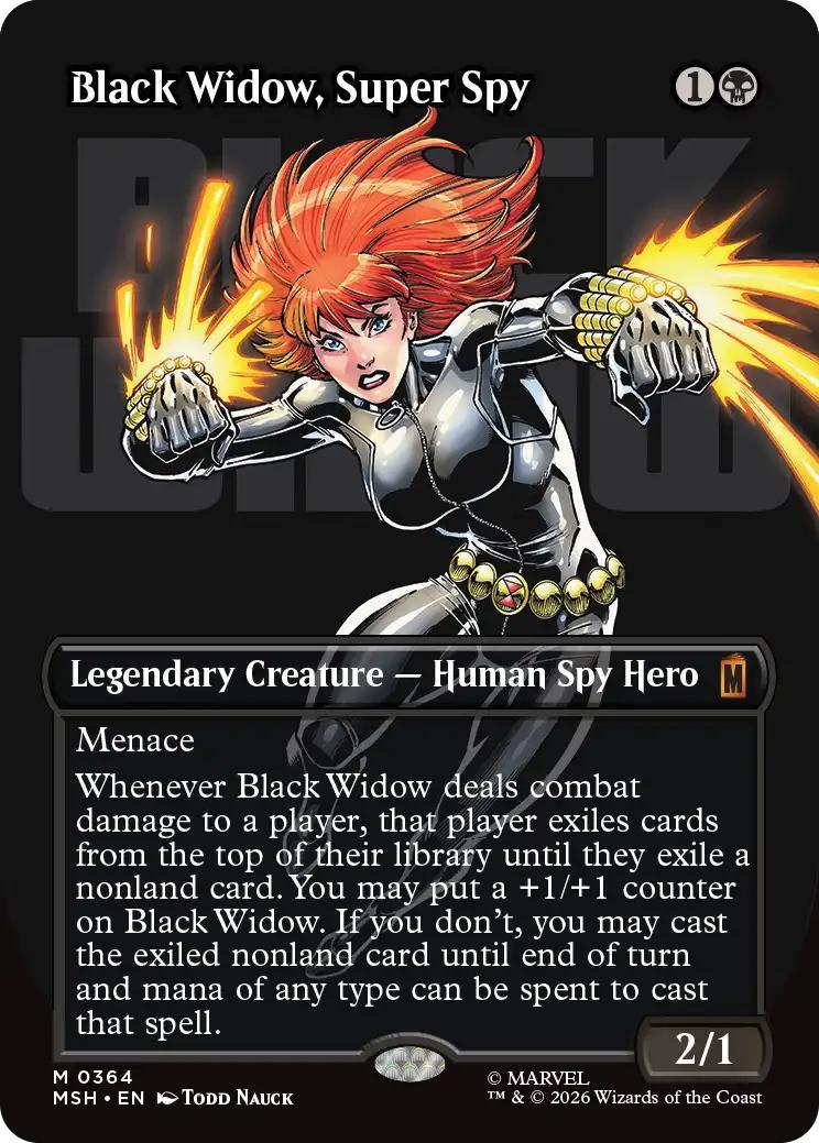 Black Widow, Super Spy [364] [Borderless] [Logo] [Marvel Super Heroes] [Non-Foil]