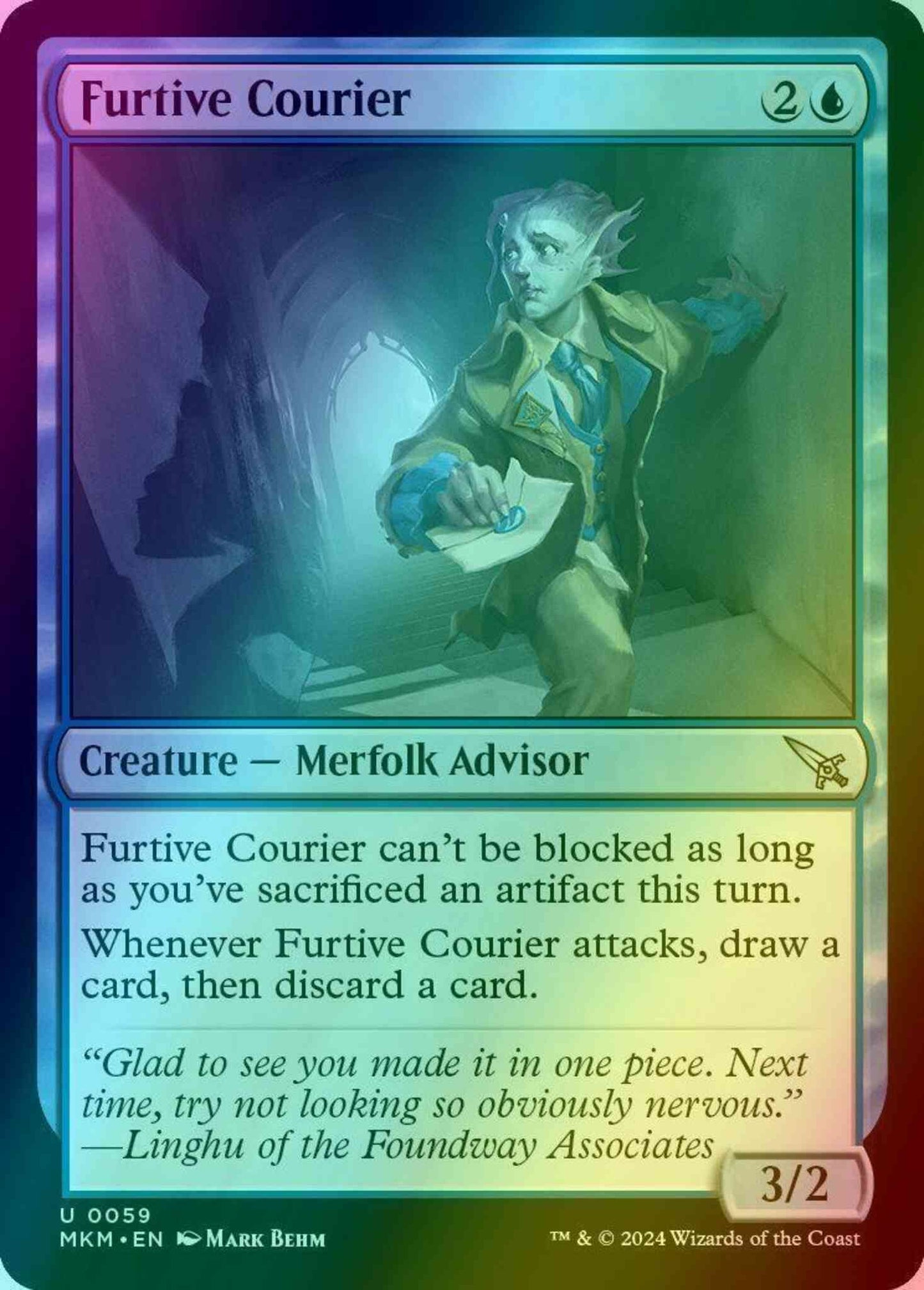 Furtive Courier [59] [Murders at Karlov Manor] [Foil]
