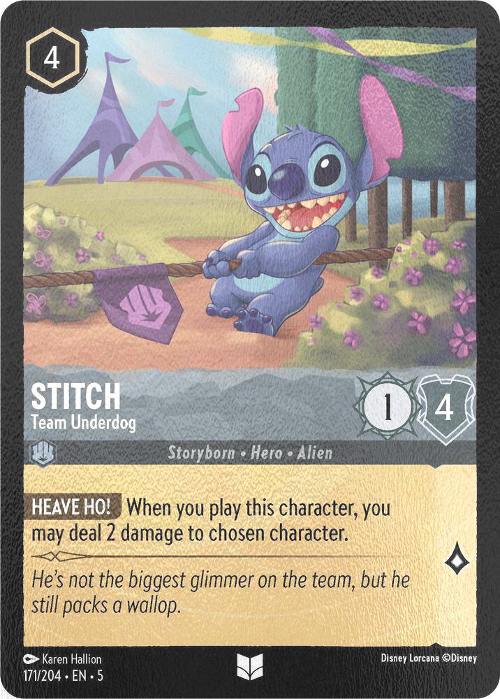 Stitch - Team Underdog - 171/204 [Shimmering Skies] [Cold Foil]