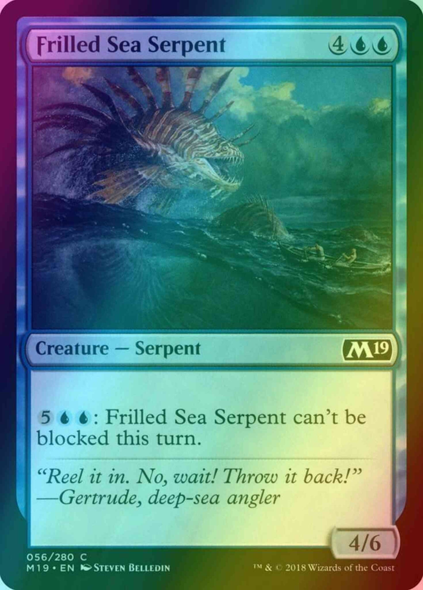 Frilled Sea Serpent [56] [Core Set 2019] [Foil]