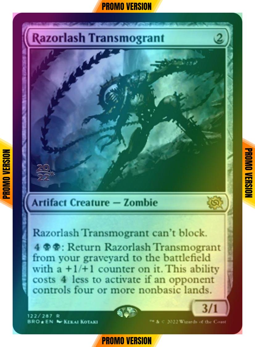 Razorlash Transmogrant [122s] [Prerelease] [The Brothers' War: Promos] [Foil]