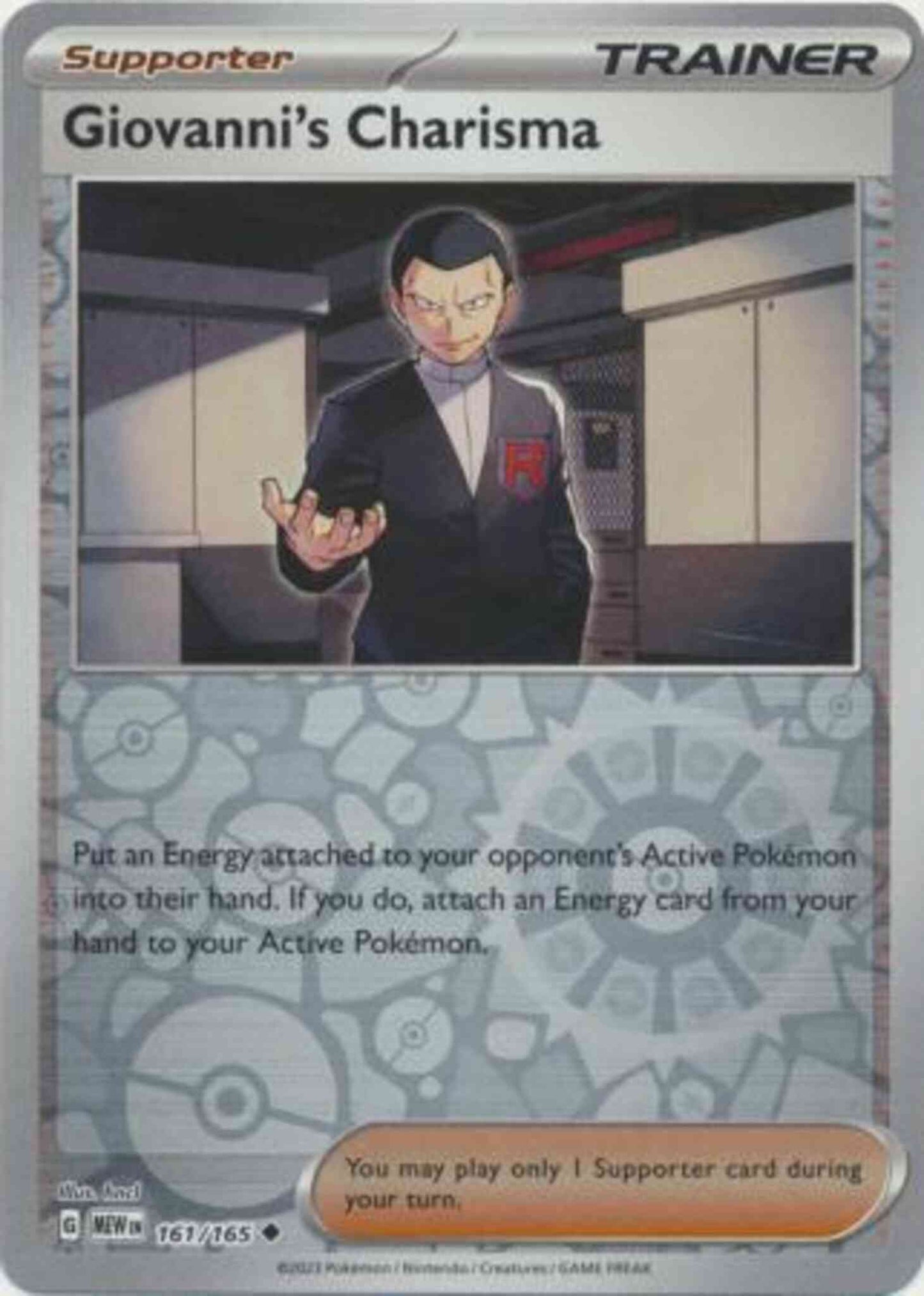 Giovanni's Charisma - 161/165 - Uncommon [sv035-161] [Reverse Holo]
