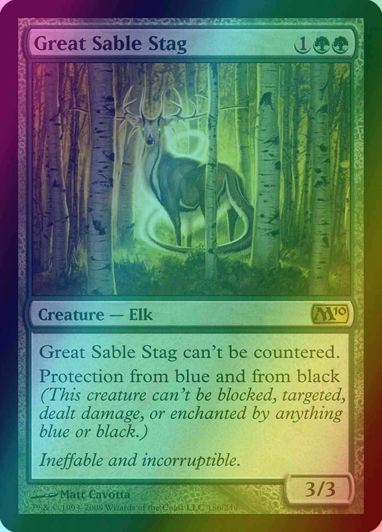Great Sable Stag [186] [Magic 2010] [Foil]