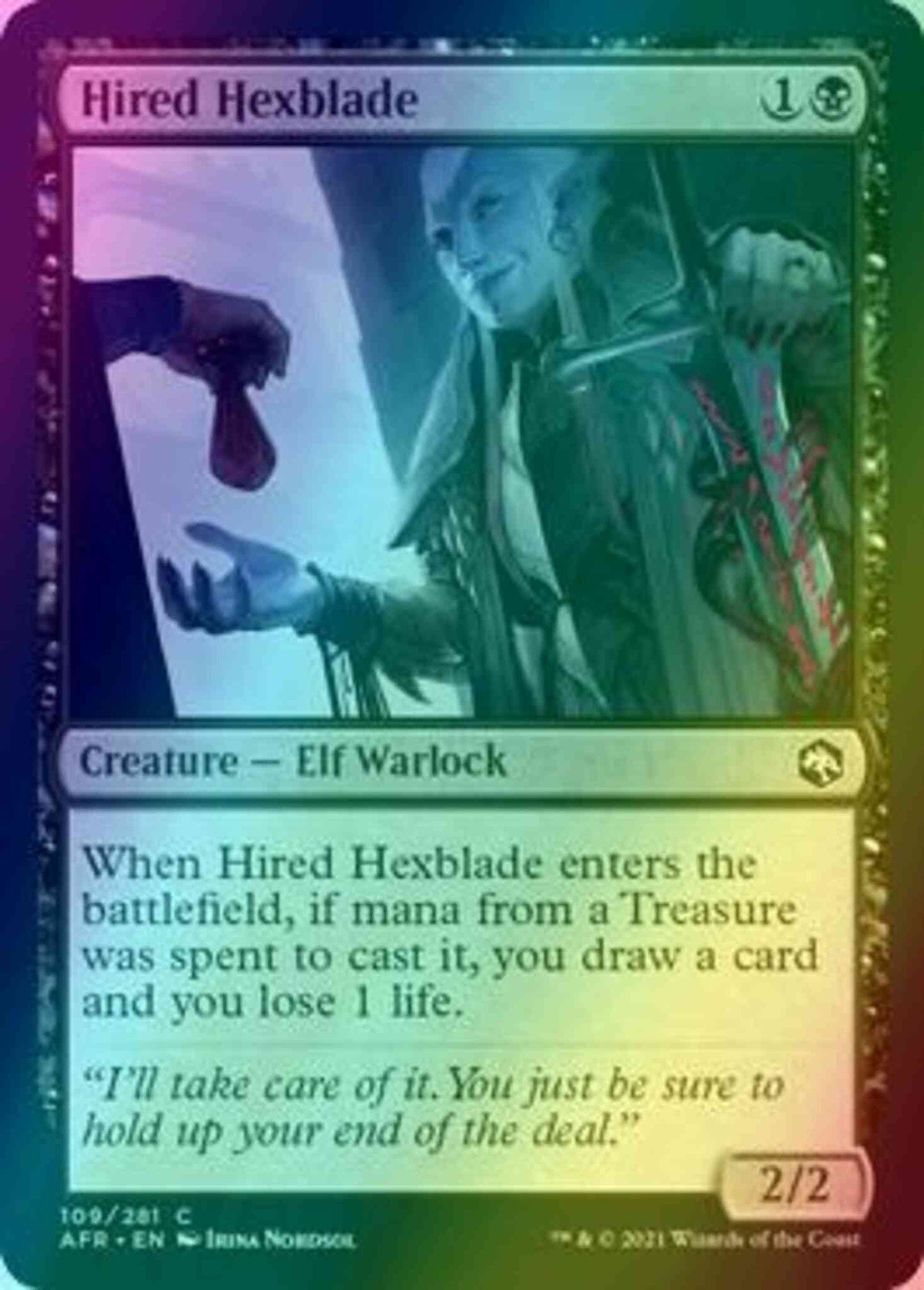 Hired Hexblade [109] [Adventures in the Forgotten Realms] [Foil]