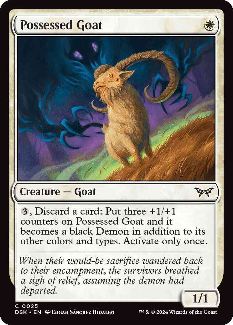 Possessed Goat [25] [Duskmourn: House of Horror] [Non-Foil]