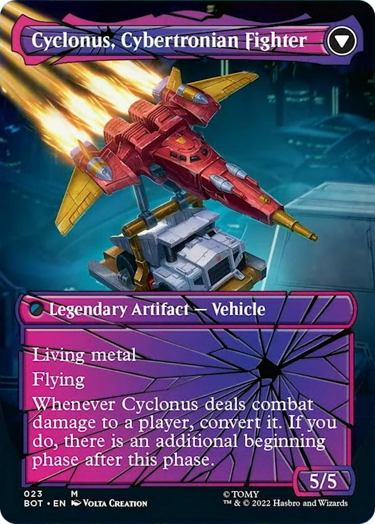 Cyclonus, the Saboteur // Cyclonus, Cybertronian Fighter [23] [Borderless] [Shattered Glass] [Universes Beyond: Transformers] [Non-Foil]