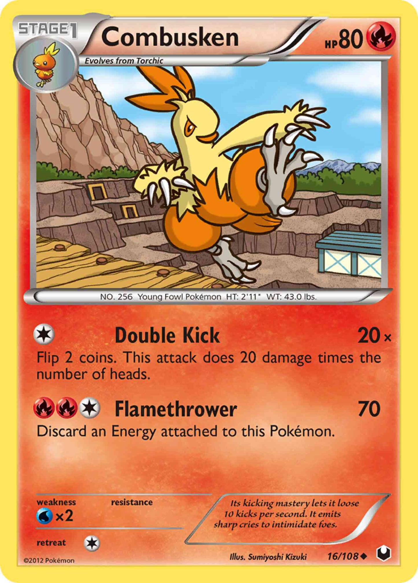 Combusken - 16/108 - Uncommon [bw5-16] [Reverse Holo]