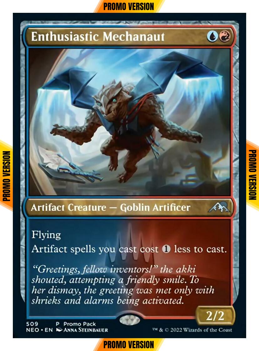 Enthusiastic Mechanaut [509] [Dark Frame Promo Pack] [Kamigawa: Neon Dynasty] [Non-Foil]