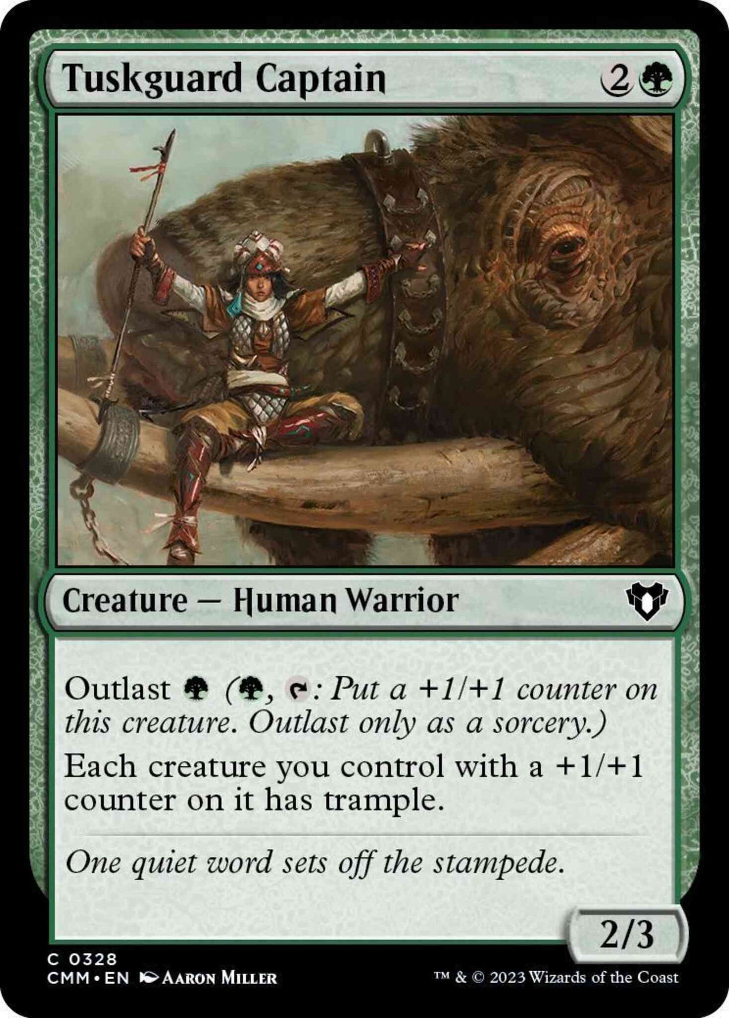 Tuskguard Captain [328] [Commander Masters] [Non-Foil]