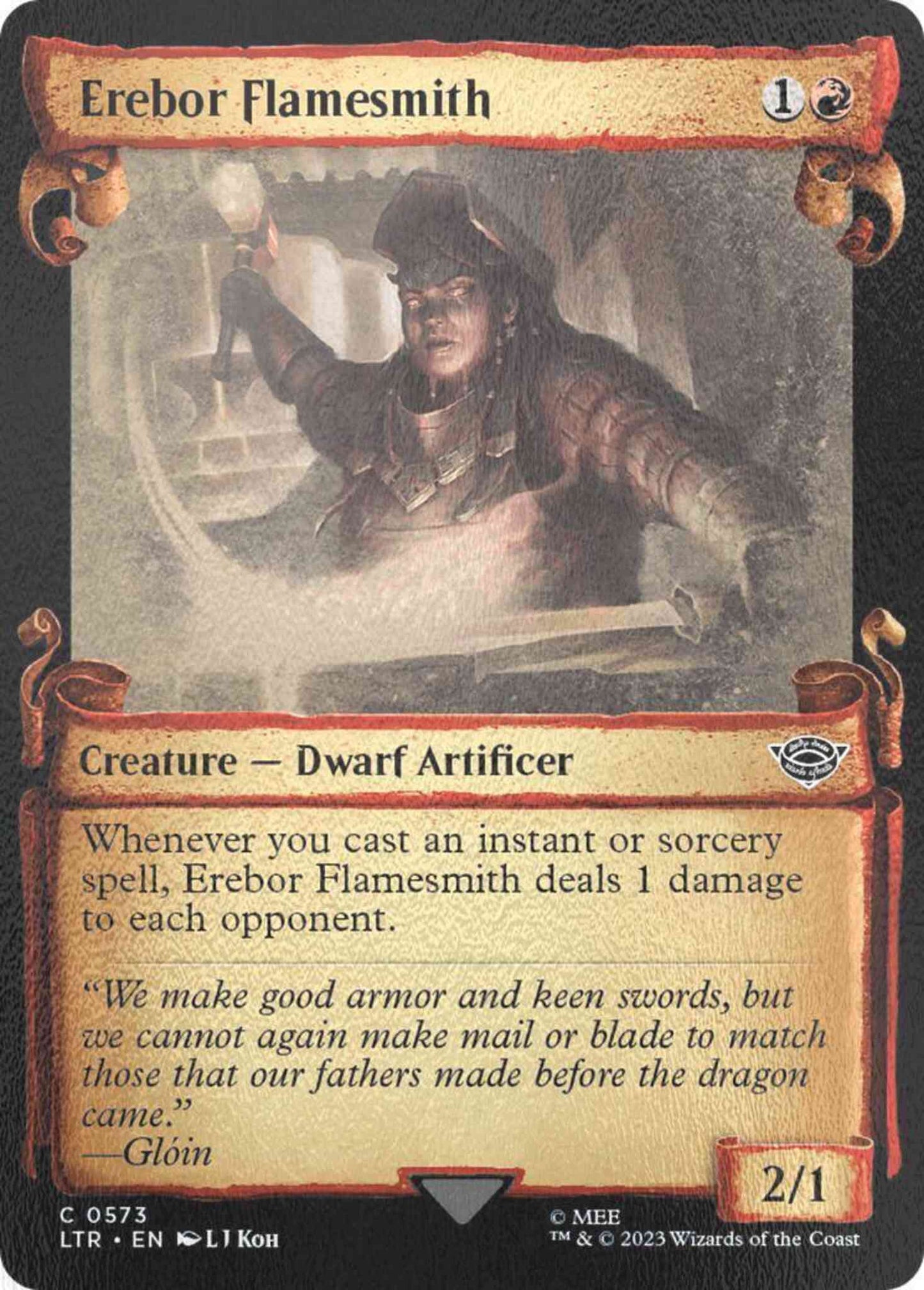 Erebor Flamesmith [573] [Scrolls Showcase] [The Lord of the Rings: Tales of Middle-earth] [Silver Foil]