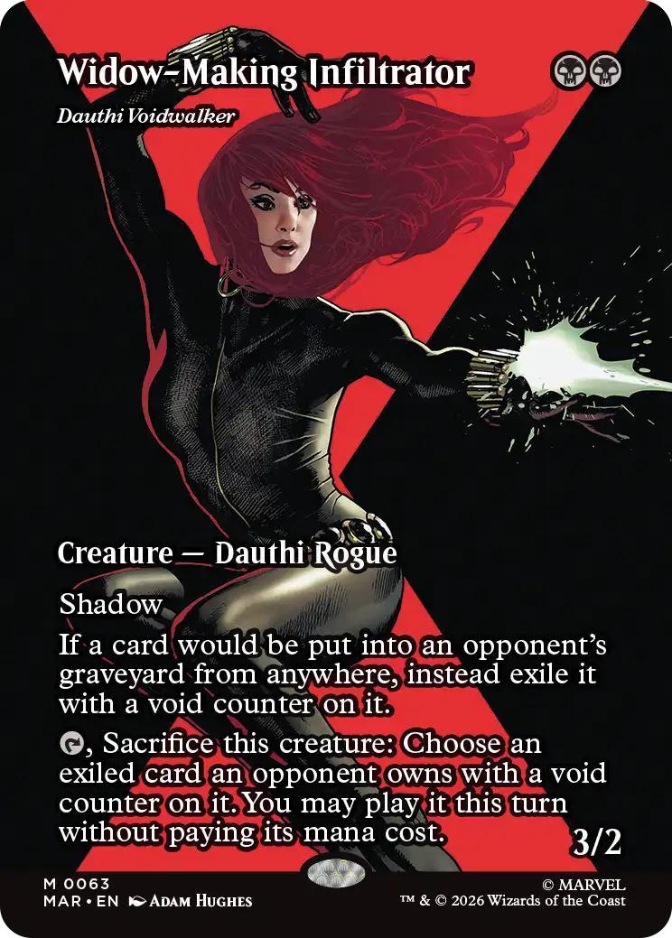 Widow-Making Infiltrator - Dauthi Voidwalker [63] [Borderless] [Source Material] [Marvel Universe] [Non-Foil]