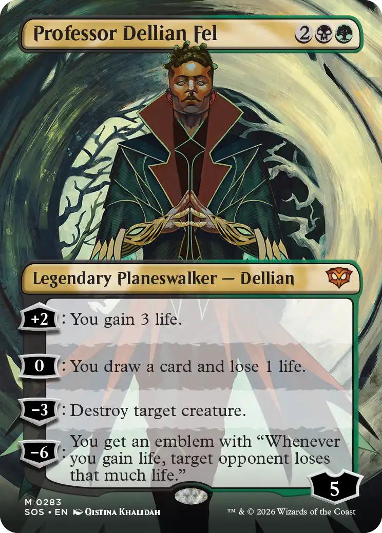 Professor Dellian Fel [283] [Borderless] [Secrets of Strixhaven] [Non-Foil]