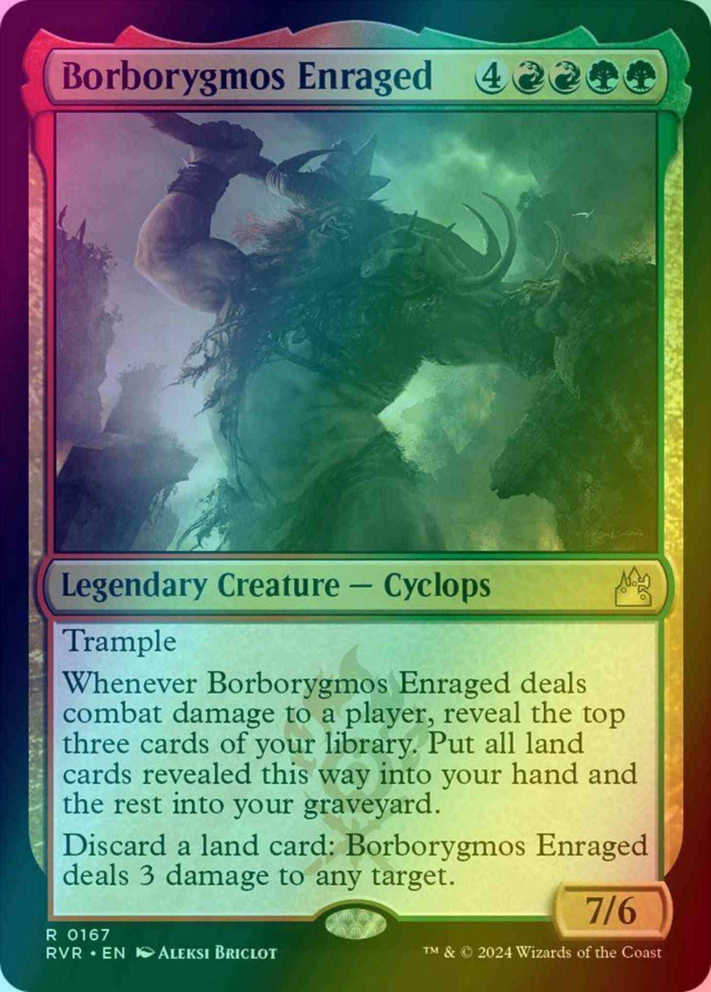 Borborygmos Enraged [167] [Ravnica Remastered] [Foil]
