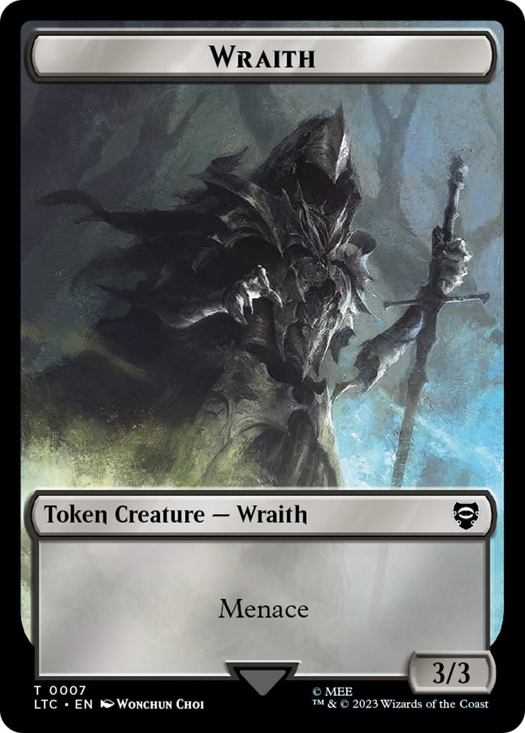 Treasure Token (12) // Wraith Token (07) [The Lord of the Rings: Tales of Middle-earth: Commander: Tokens] [Non-Foil]