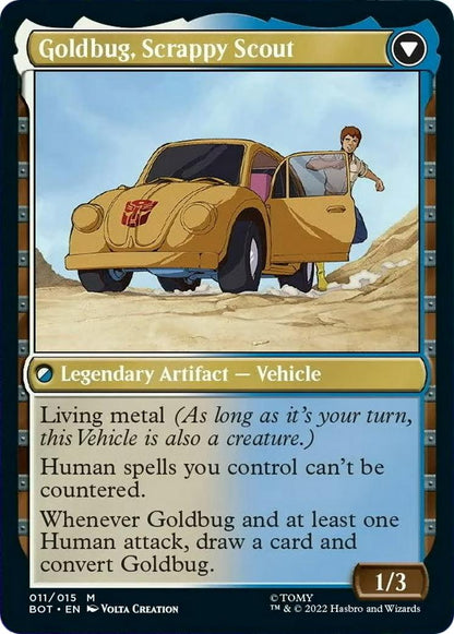 Goldbug, Humanity's Ally // Goldbug, Scrappy Scout [11] [Universes Beyond: Transformers] [Non-Foil]