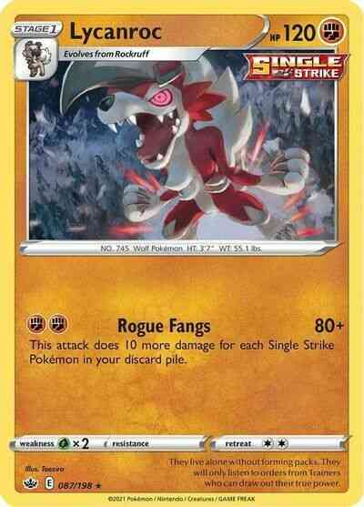 Lycanroc - 087/198 - Rare Holo [swsh6-087] [Reverse Holo]