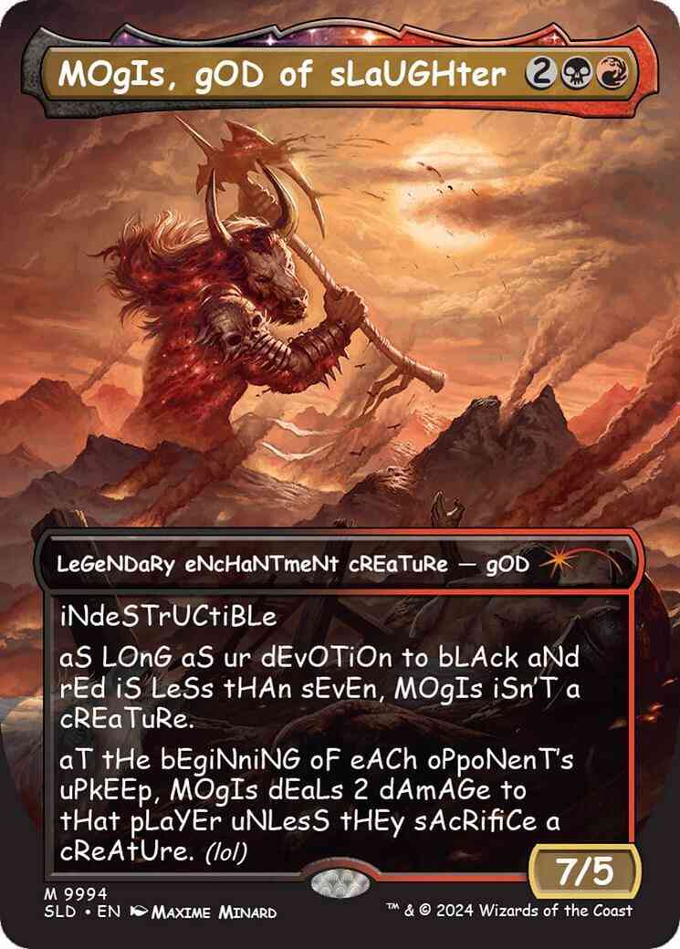 Mogis, God of Slaughter [9994] [Borderless] [Sans Mercy] [Secret Lair Drop] [Foil]
