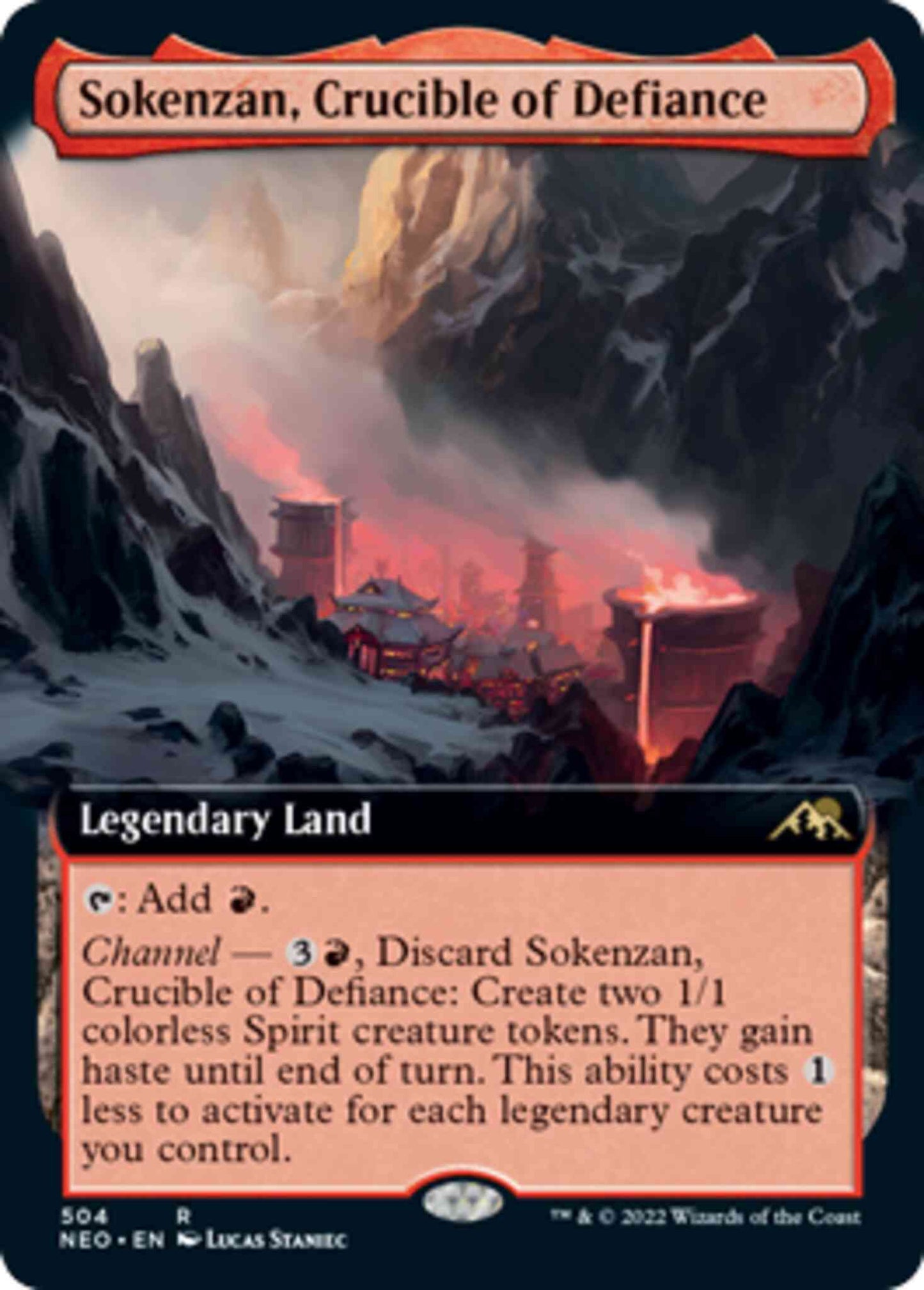 Sokenzan, Crucible of Defiance [504] [Extended Art] [Kamigawa: Neon Dynasty] [Non-Foil]