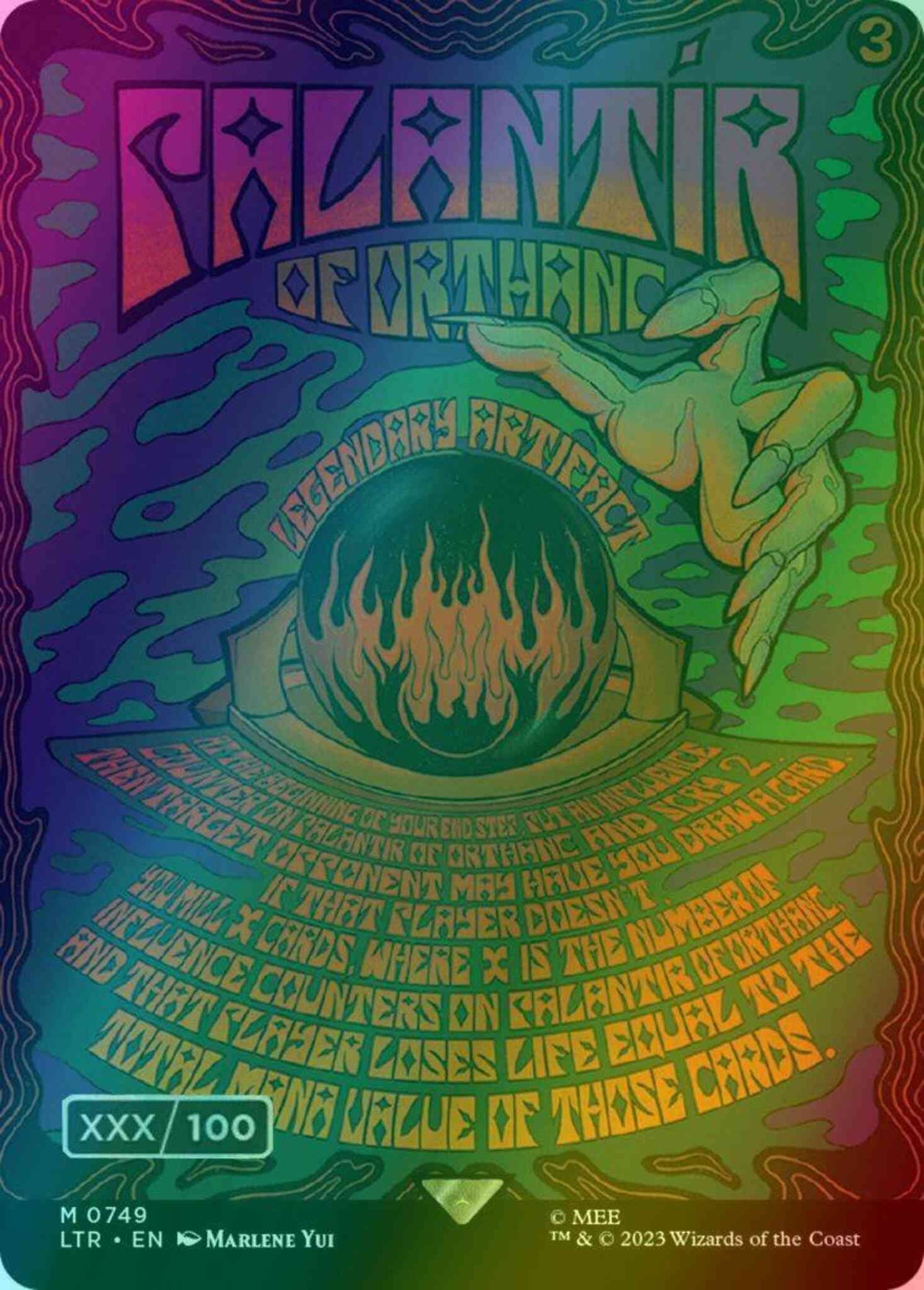 Palantír of Orthanc - Serial Numbered [749z] [Borderless] [Poster] [The Lord of the Rings: Tales of Middle-earth] [Foil]