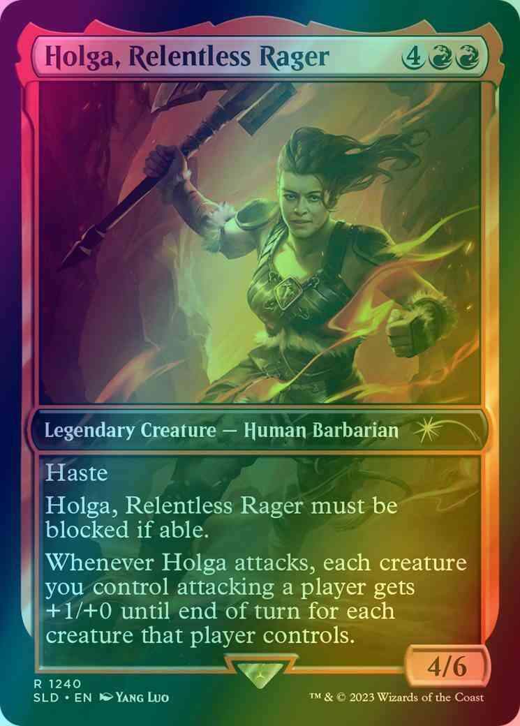 Holga, Relentless Rager [1240] [Honor Among Thieves] [Secret Lair Drop] [Foil]