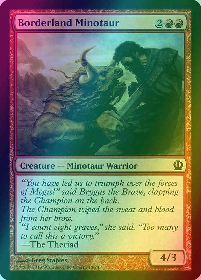 Borderland Minotaur [114] [Theros] [Foil]