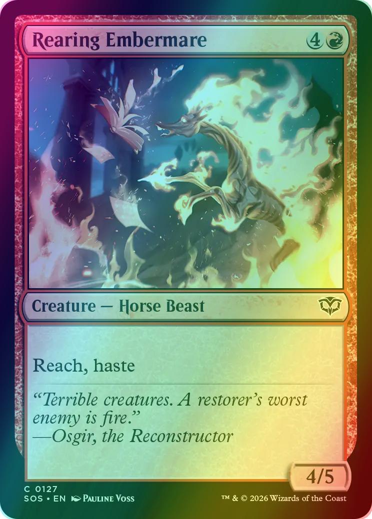 Rearing Embermare [127] [Secrets of Strixhaven] [Foil]