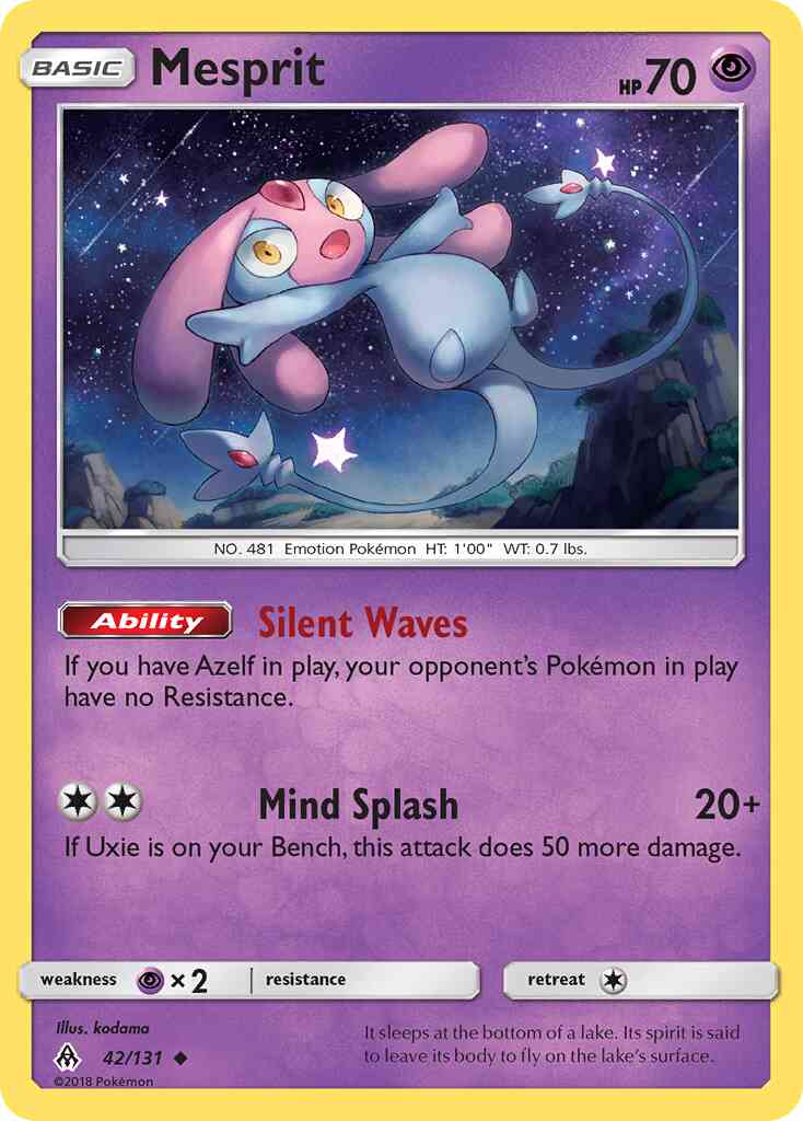 Mesprit - 42/131 - Uncommon [sm6-42] [Reverse Holo]