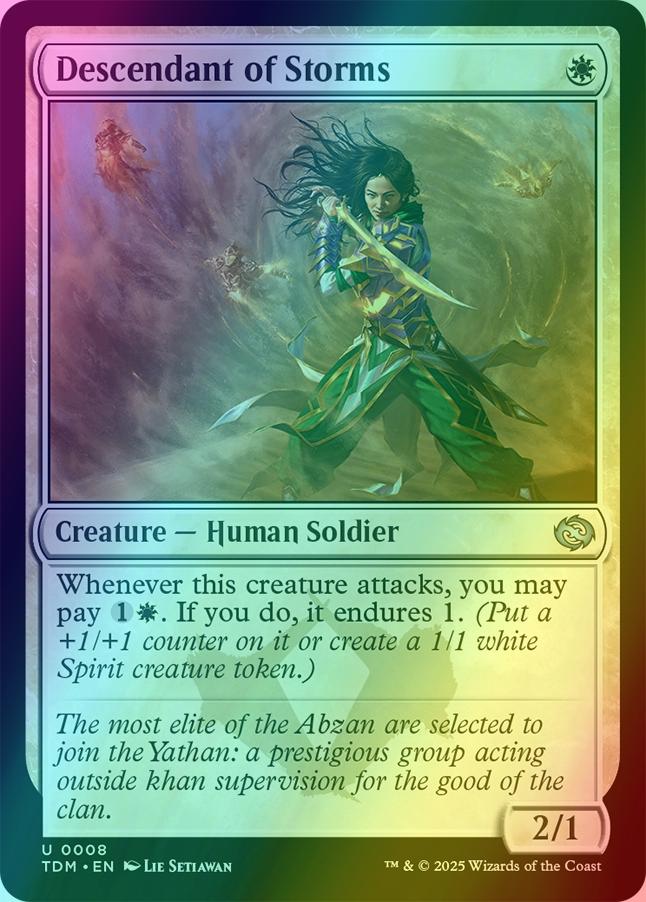 Descendant of Storms [8] [Tarkir: Dragonstorm] [Foil]