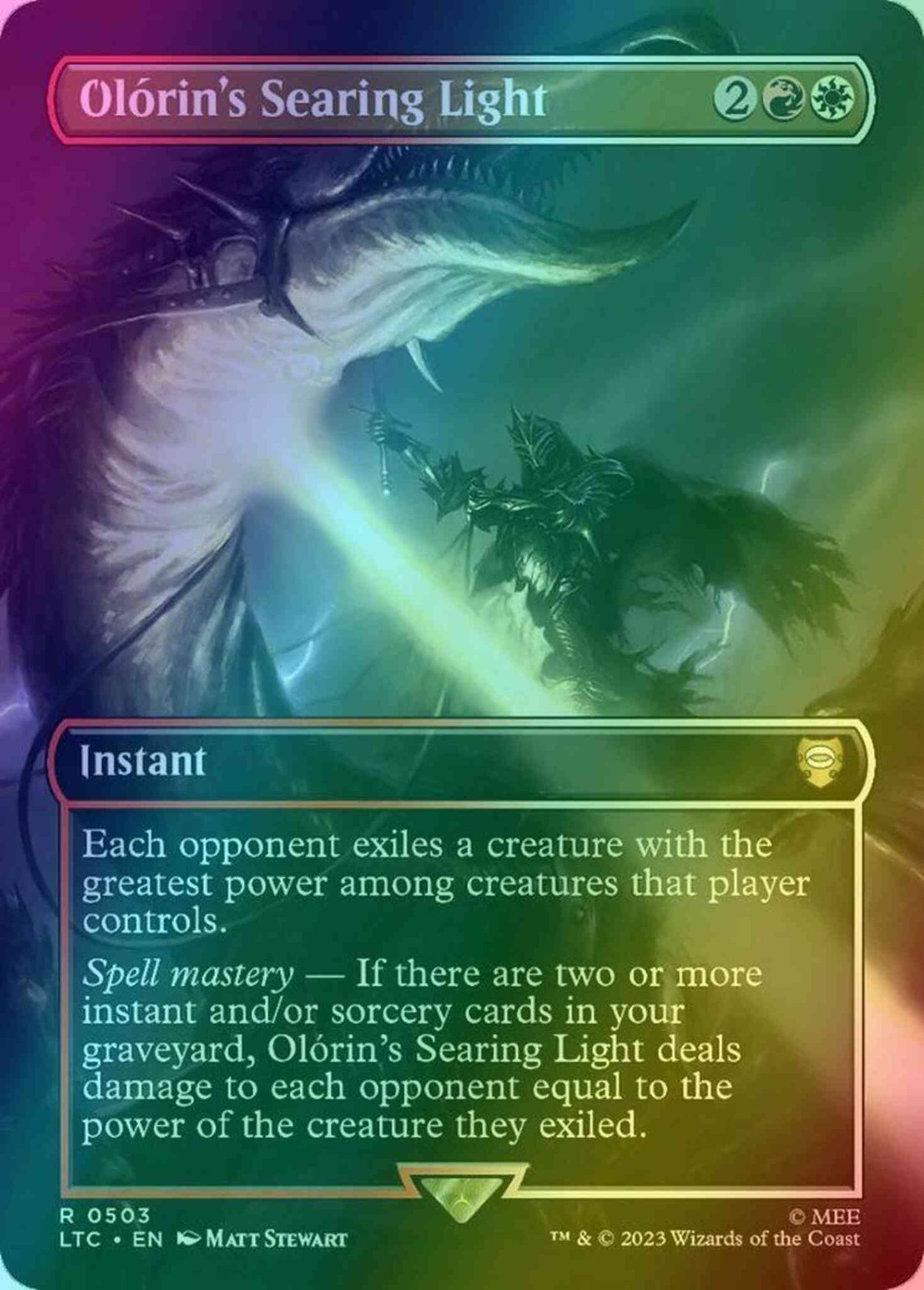 Olórin's Searing Light [503] [Borderless] [The Lord of the Rings: Tales of Middle-earth: Commander] [Foil]