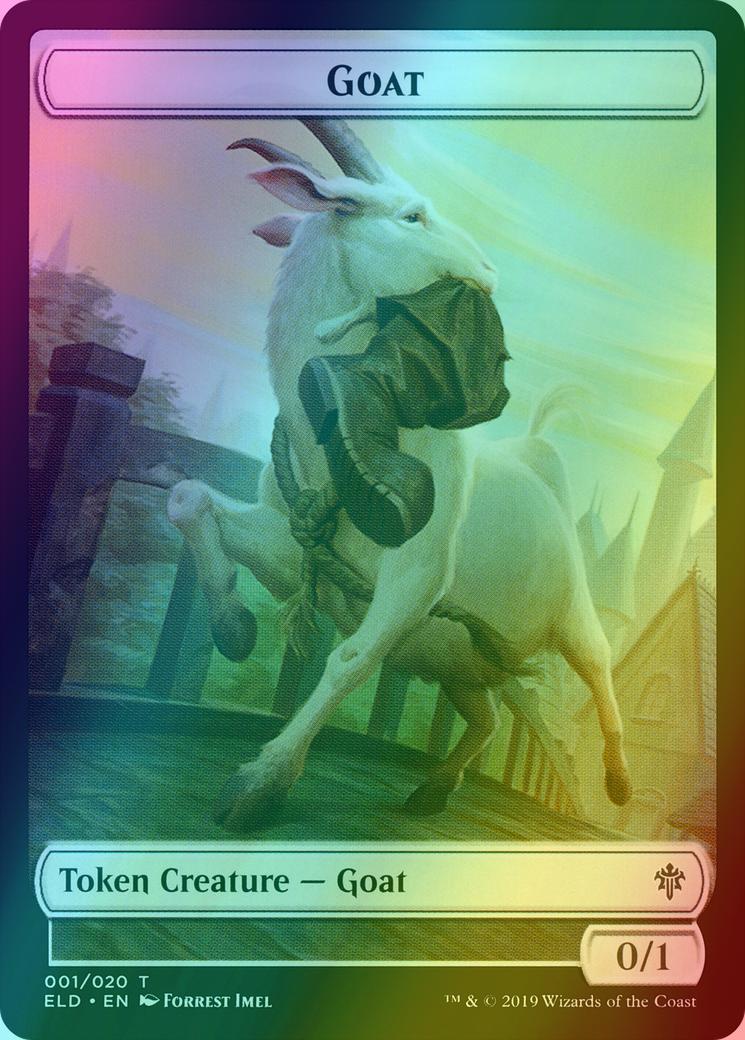 Food Token (17) // Goat Token (01) [Throne of Eldraine Tokens] [Foil]