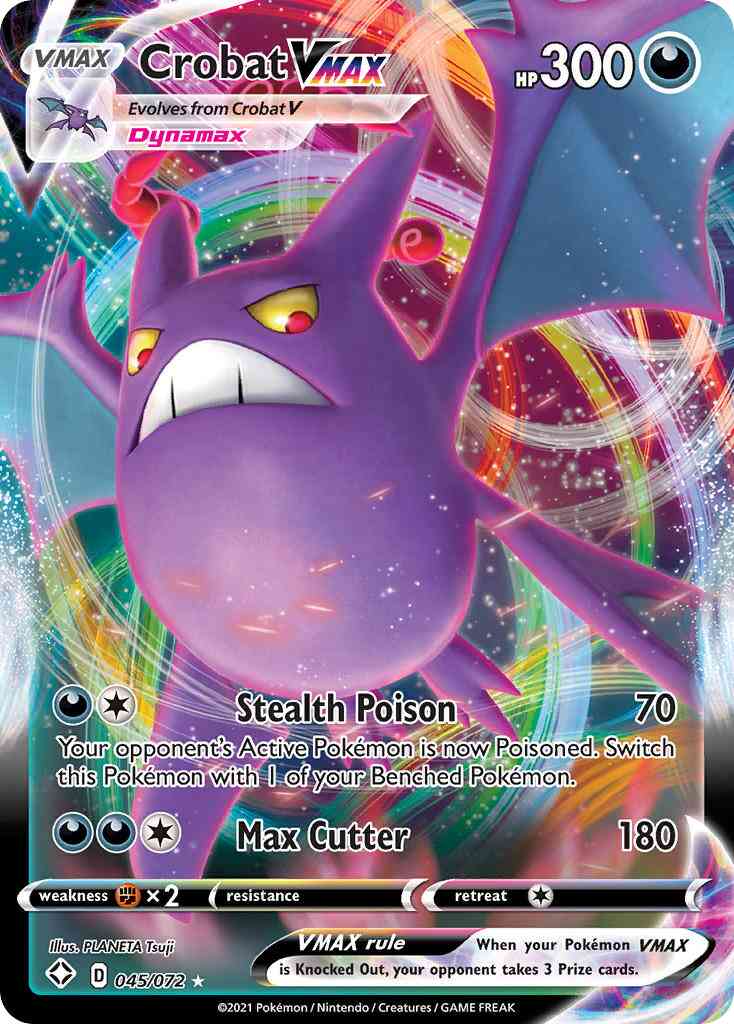 Crobat VMAX - 045/072 - Rare Holo VMAX [swsh45-045] [Ultra]