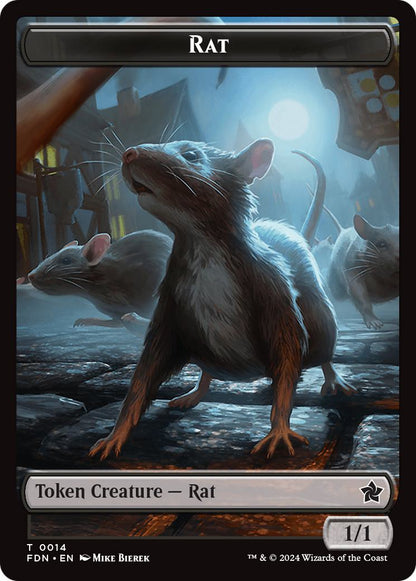 Rat Token (14) // Zombie Token (15) [Foundations: Tokens] [Non-Foil]