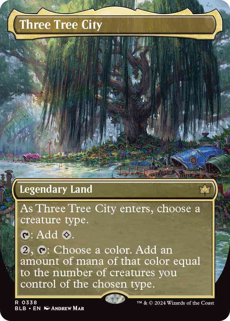 Three Tree City [338] [Borderless] [Summer] [Bloomburrow] [Non-Foil]