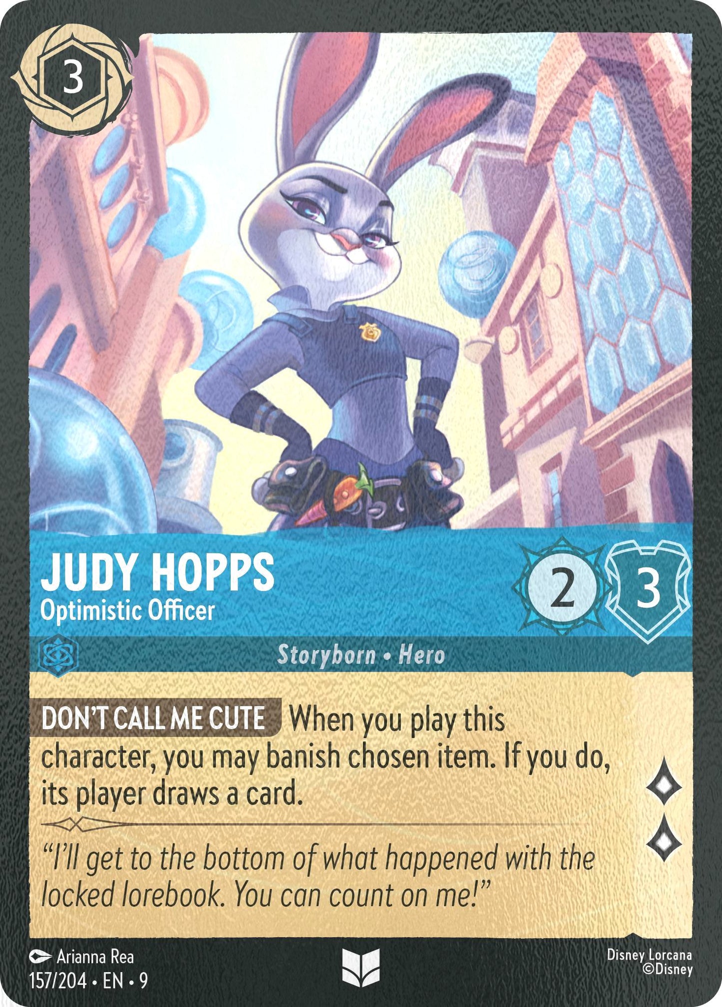 Judy Hopps - Optimistic Officer - 157/204 [Fabled] [Cold Foil]