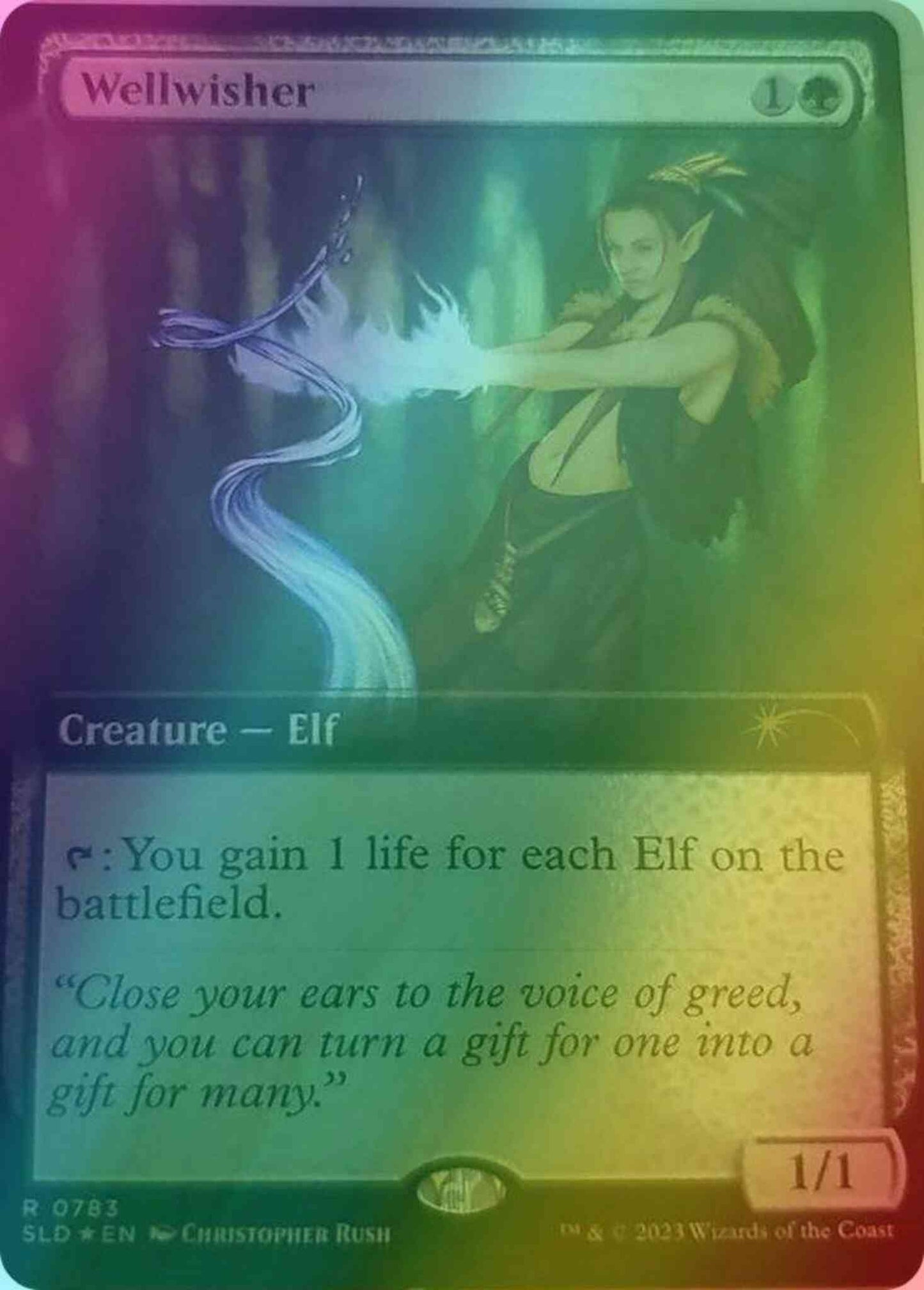 Wellwisher [0783] [Extended Art] [Christopher Rush] [Secret Lair Drop] [Foil]