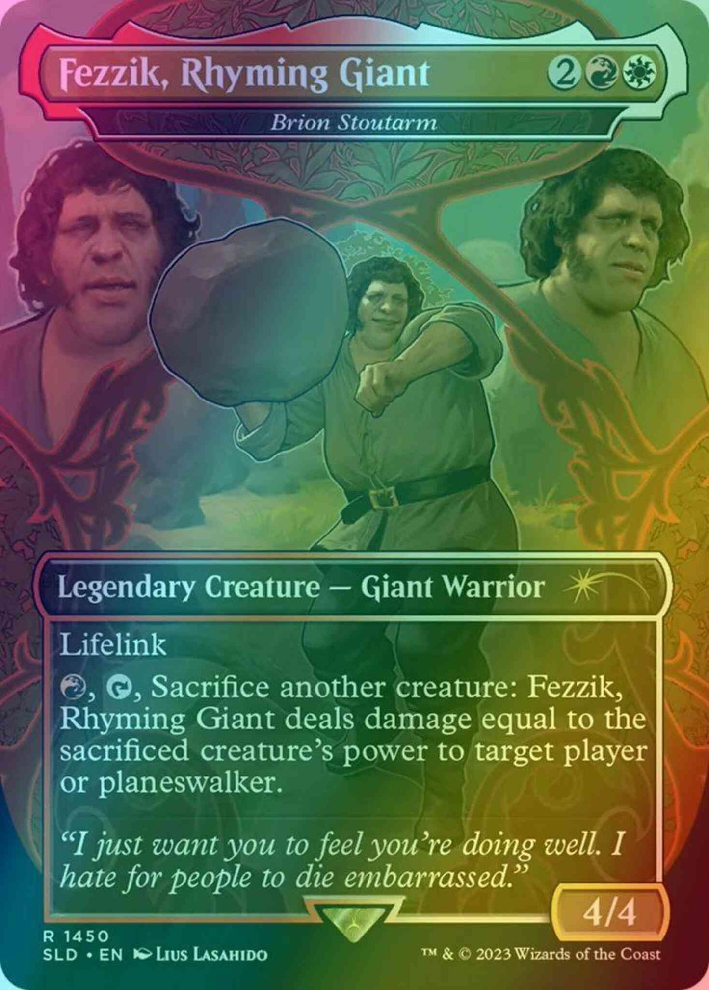 Fezzik, Rhyming Giant - Brion Stoutarm [1450] [Borderless] [The Princess Bride] [Secret Lair Drop] [Foil]