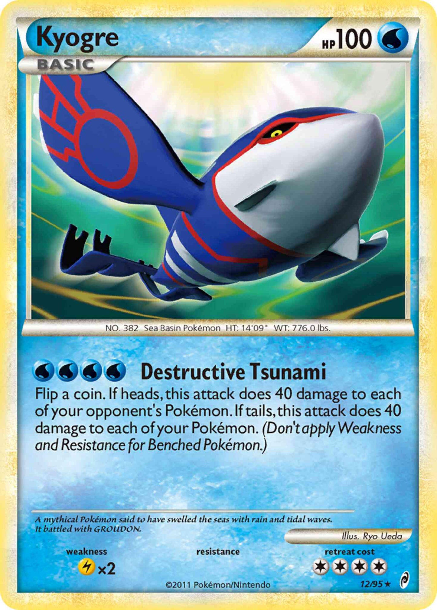 Kyogre - 12/95 - Rare Holo [col1-12] [Reverse Holo]